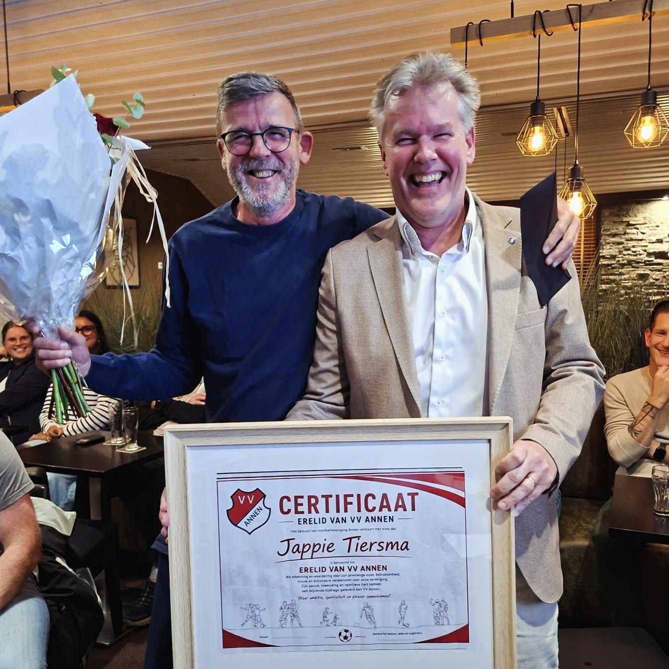 Nieuwe erelid vv Annen: Jappie Tiersma!