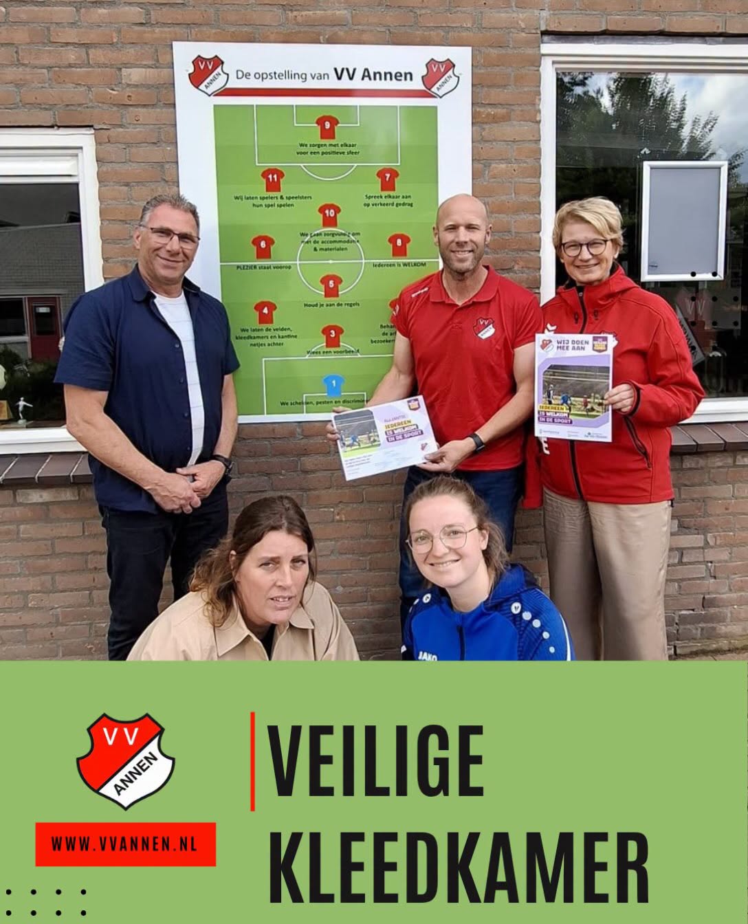 VV Annen doet mee aan De Veilige Kleedkamer!